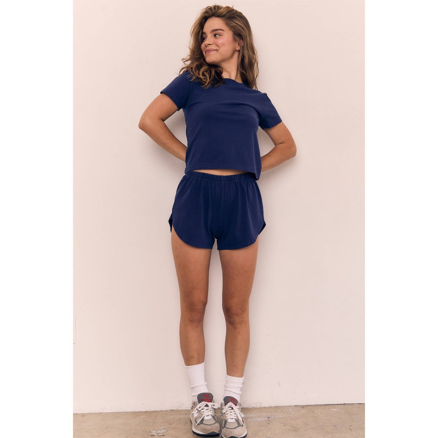 Perfect Fit Mom Cropped Tee- Pine